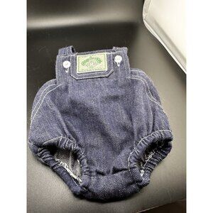 Vtg Cabbage Patch Kids Doll Clothes‎ 1983 Denim Short Overalls Coleco